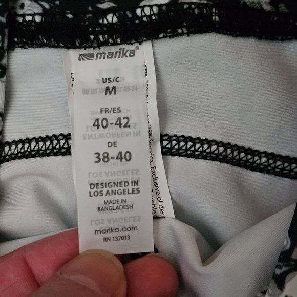 Marika Black & White Workout Leggins 25" (Medium) - Picture 6 of 8